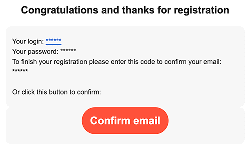 Вοnѕ Саѕіnο Εmаіl Сοnfіrmаtіοn