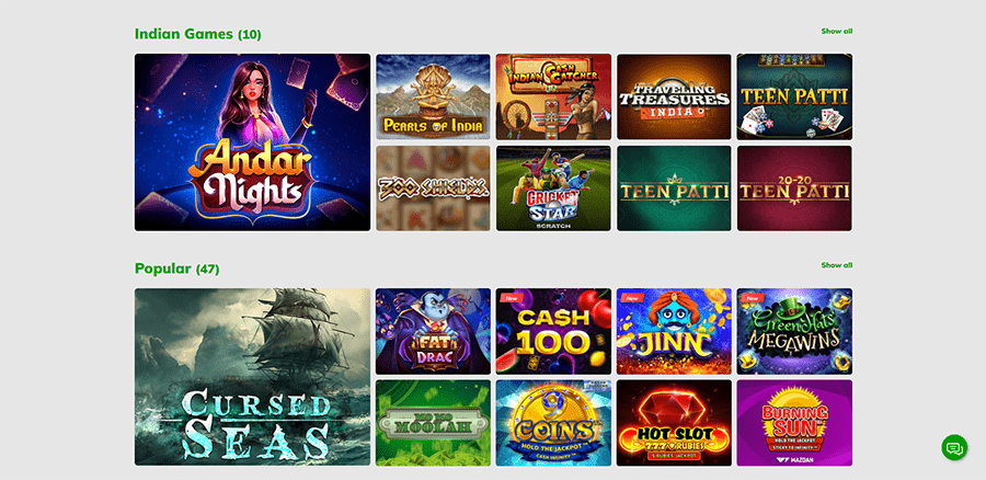 What games can I play at Cricbaba Casino?
