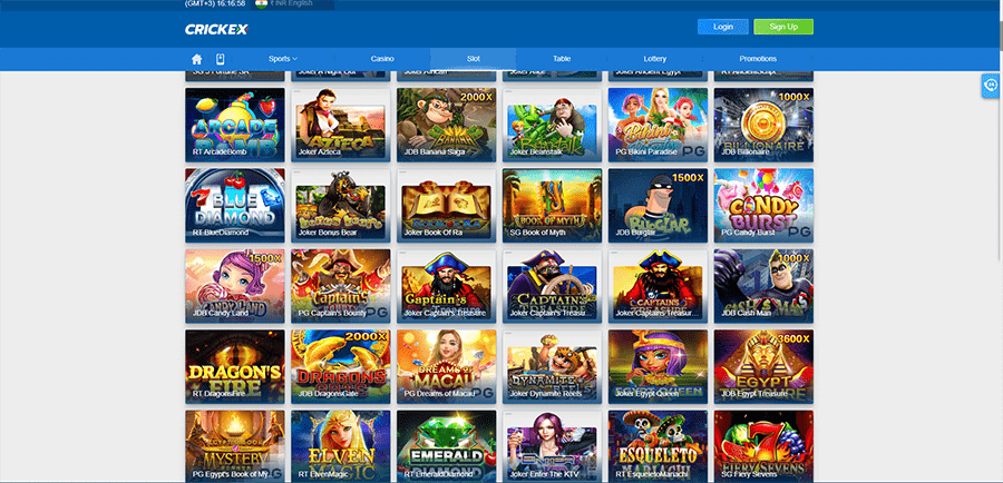 What games can I play at Crickex Casino?