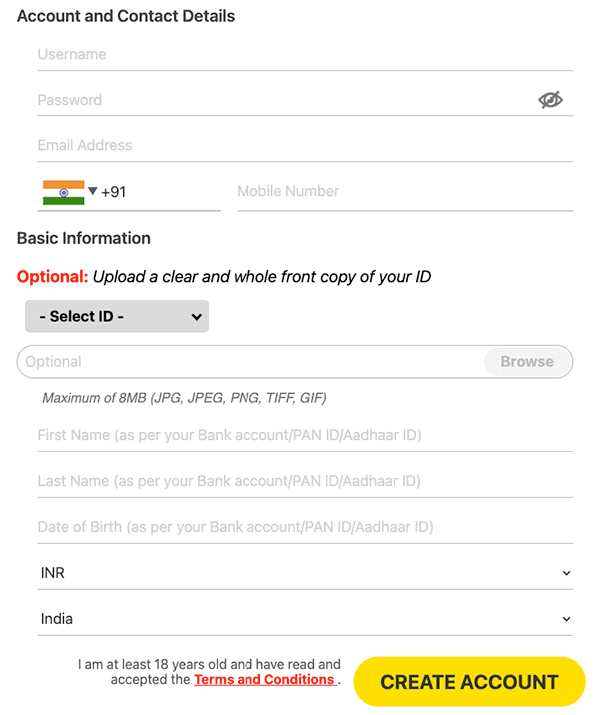 Dаfаbеt Rеgіѕtrаtіοn Fοrm