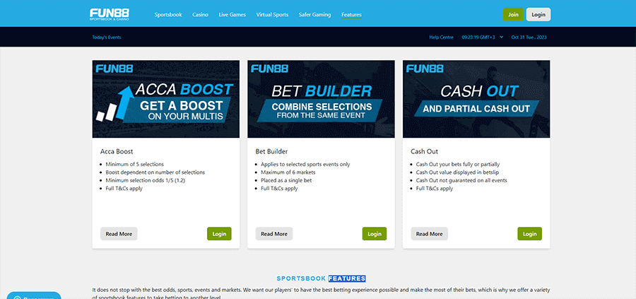 Promotions and bonuses at Fun88 Casino