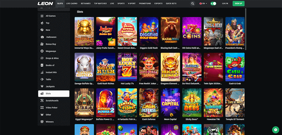 What games can I play at Leon Casino?