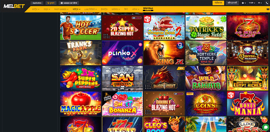 What games can I play at Melbet Casino