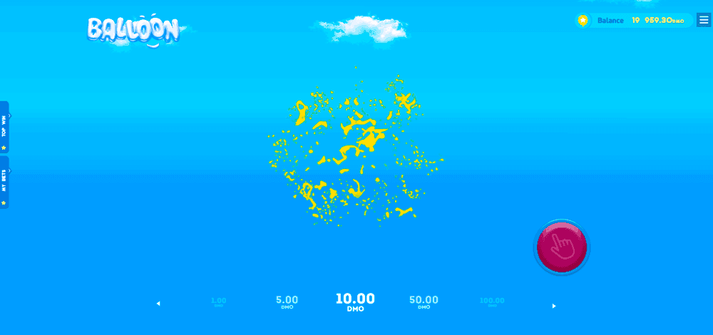 Balloon crash screen