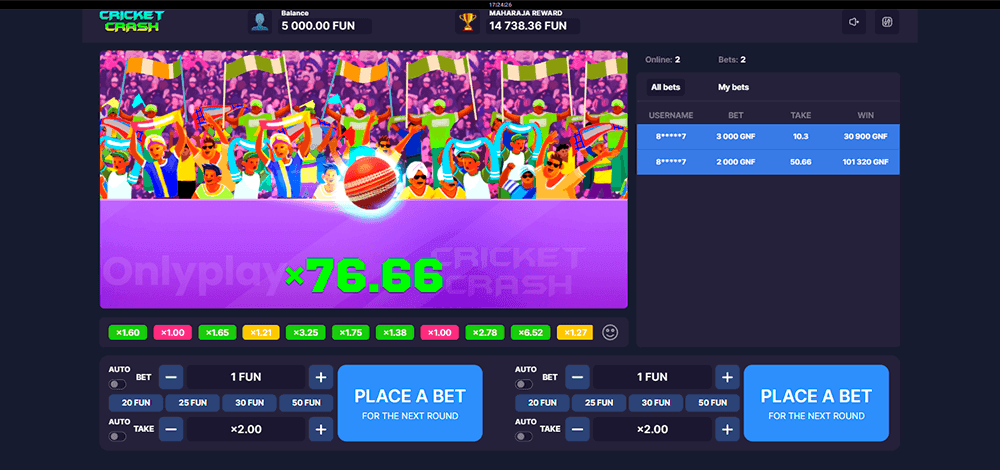 Cricket Crash gameplay