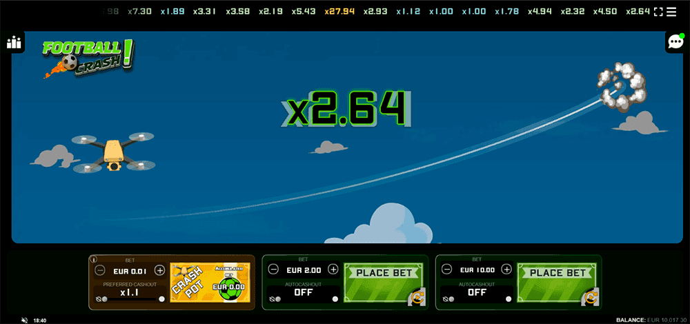 Football Crash crash screen