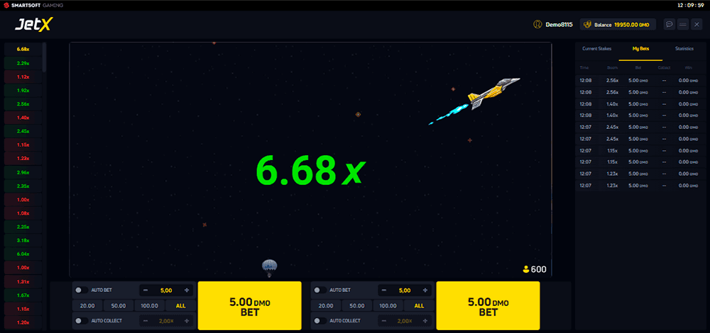 JetX gameplay