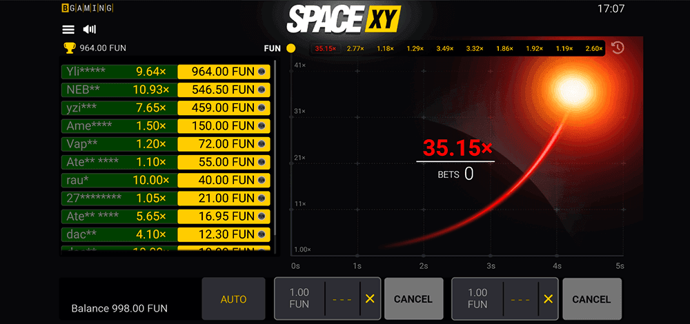 SpaceXY crash screen