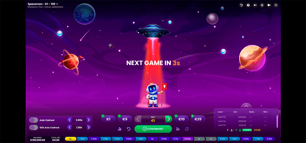 Spaceman main screen